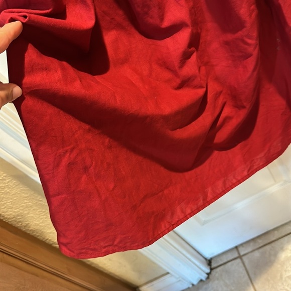 NWT! Poet Dresses Hymn Red Wine Merlot Linen Milkmaid Dress XS - Picture 7 of 10